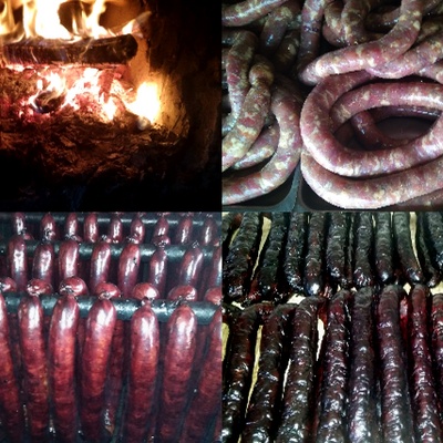 Процесс выпечки домашней Черной колбасы